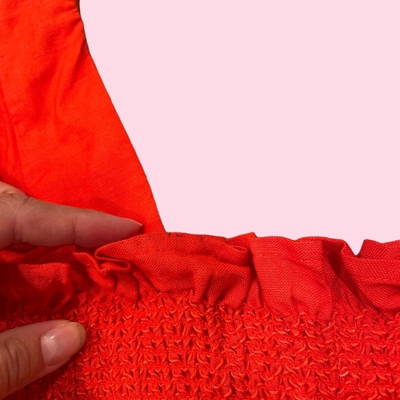 Capulet Smocked Linen mini dress - Picture 3 of 4